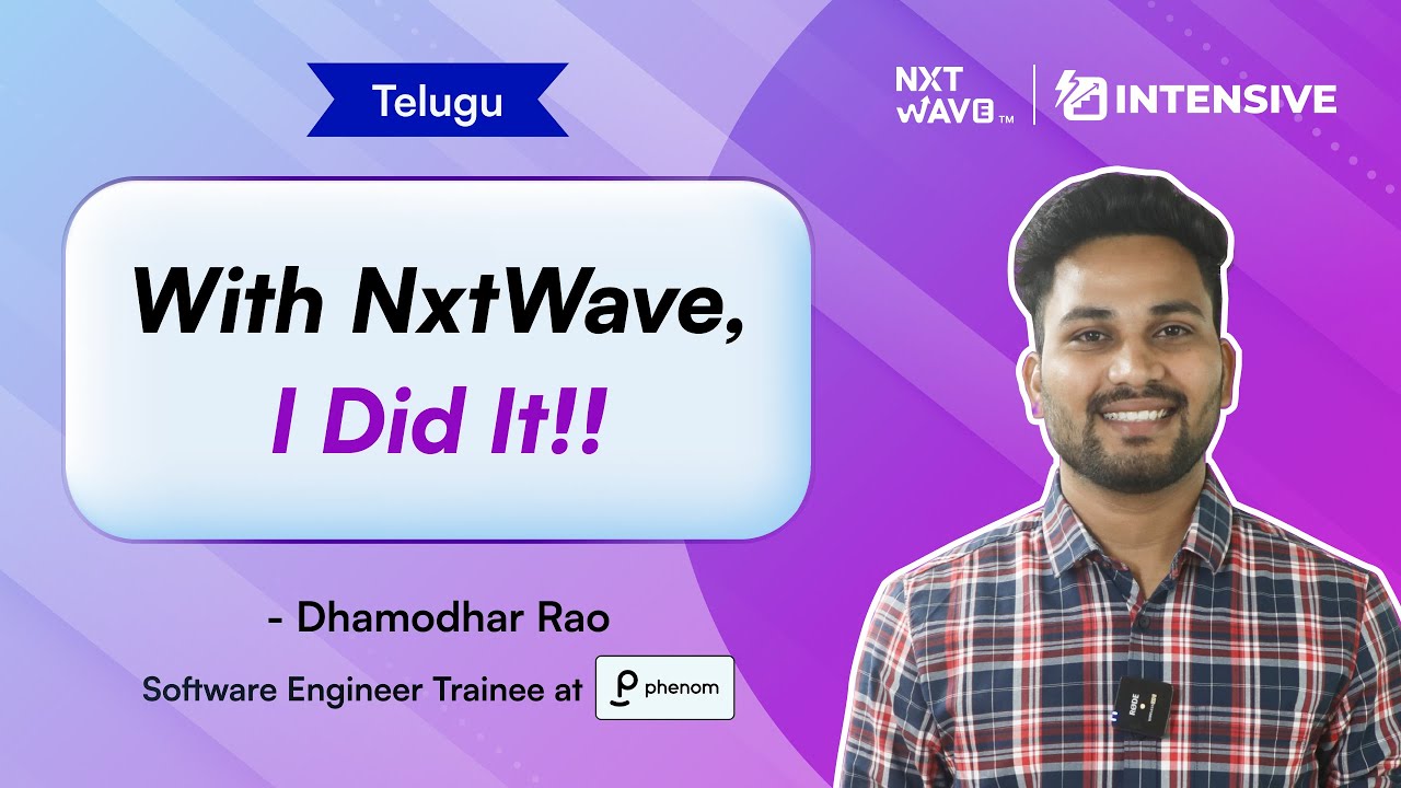 Dhamodhar · With NxtWave, I did it