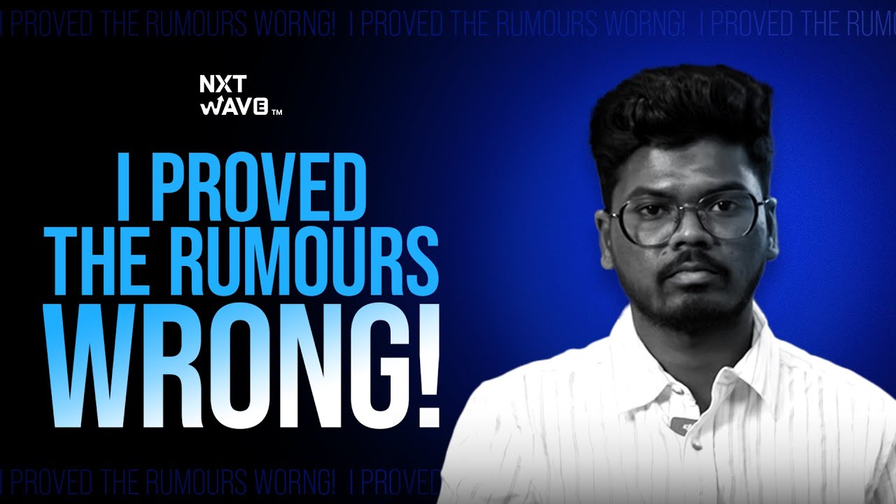 Anjaiah · I proved the rumours wrong